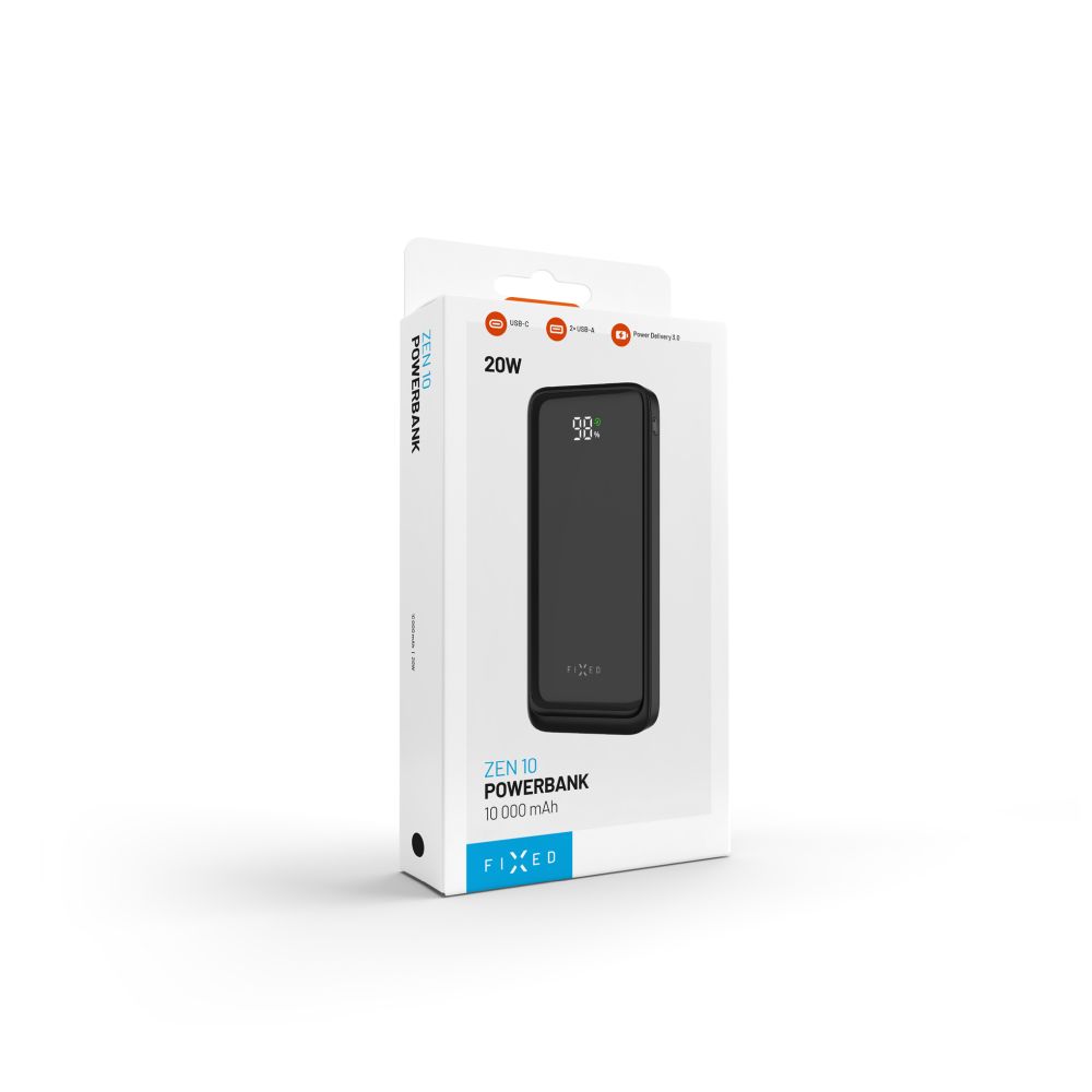 Powerbanka FIXED 10 000 mAh s LCD displejem PD 20W - pohled 2