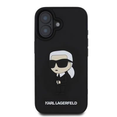 Karl Lagerfeld 3D Rubber Ikonik Zadní Kryt iPhone16