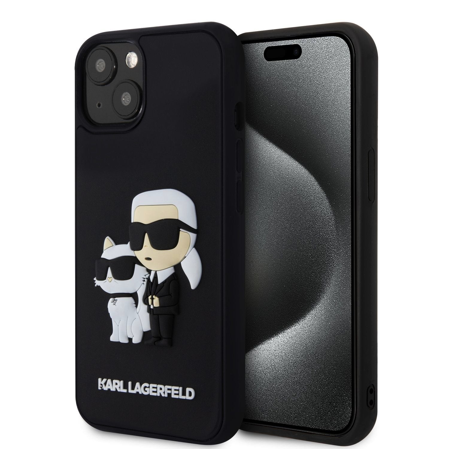 Karl Lagerfeld 3D Rubber Karl and Choupette Zadní Kryt