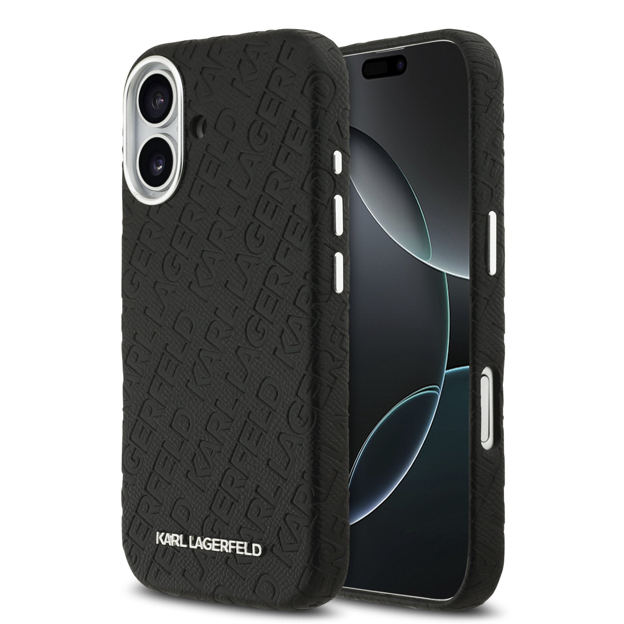 Karl Lagerfeld Grained PU Repeated Logo MagSafe Zadní Kryt