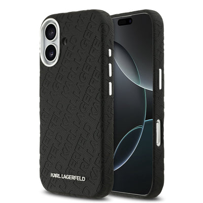 Karl Lagerfeld Grained PU Repeated Logo MagSafe Zadní Kryt