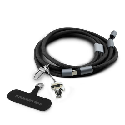 Karl Lagerfeld Ikonik Charm Popruh s Integrovaným Nabíjecím Kabelem USB-C na USB-C - pohled 2