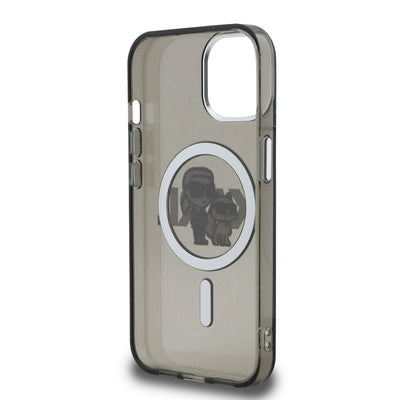 Karl Lagerfeld IML Glitter Karl and Choupette Sketch MagSafe Zadní Kryt