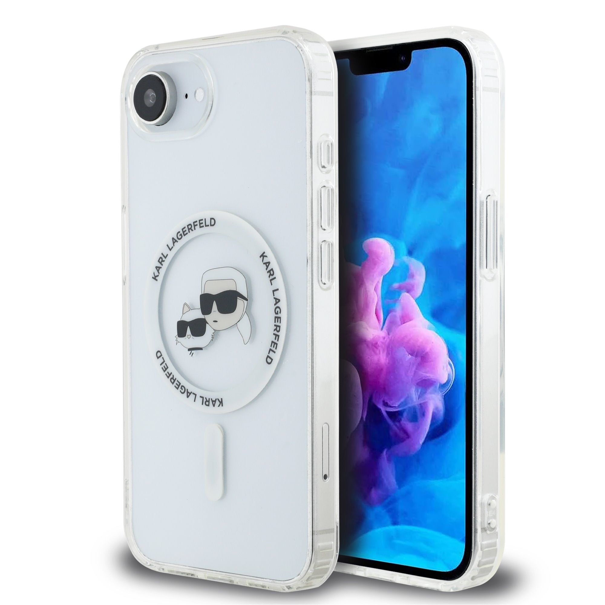 Karl Lagerfeld IML K&CH Heads Metal Frame MagSafe Zadní Kryt