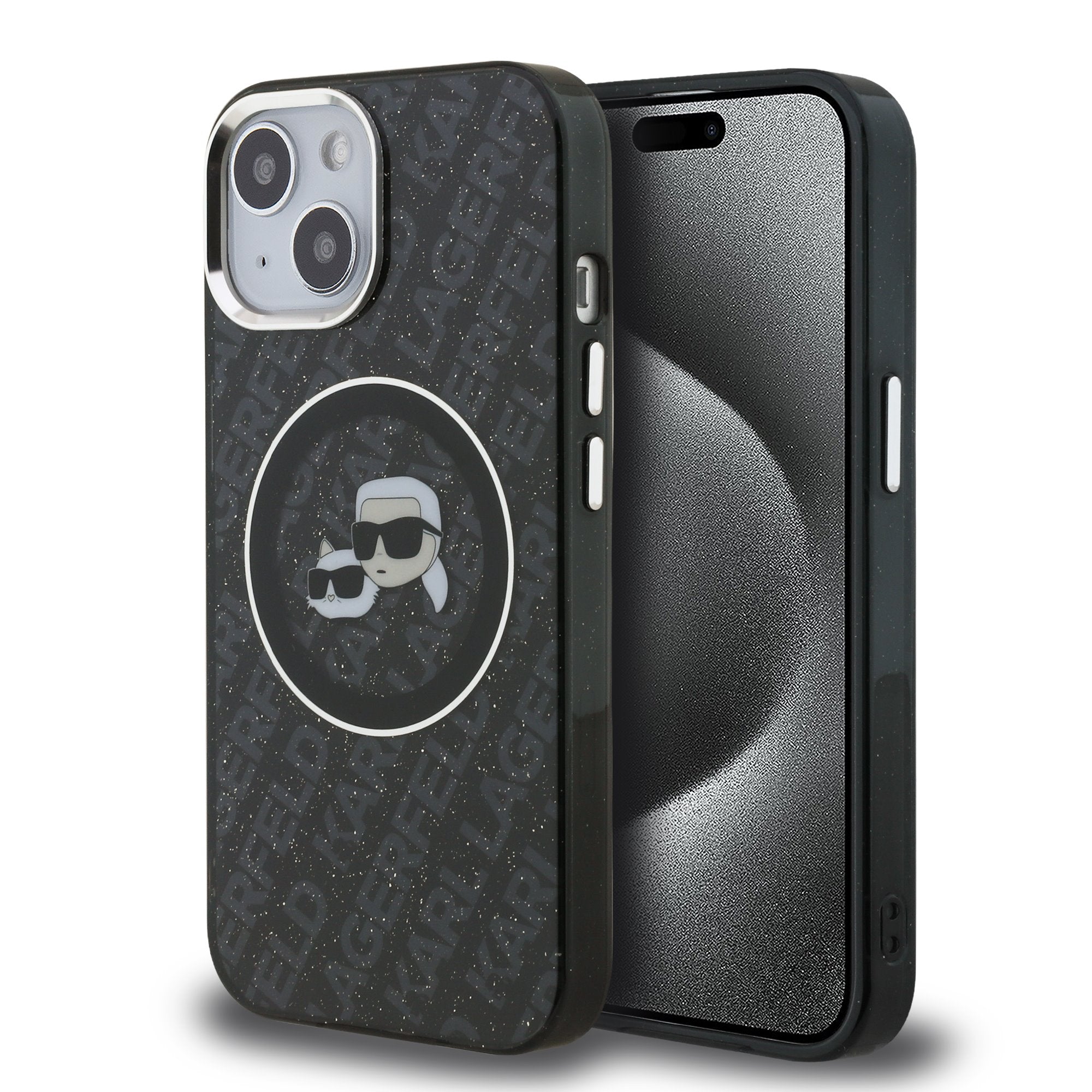 Karl Lagerfeld IML K&CH Heads Repeated Logo MagSafe Zadní Kryt