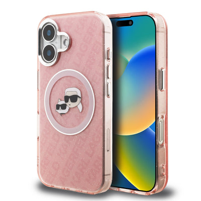 Karl Lagerfeld IML K&CH Heads Repeated Logo MagSafe Zadní Kryt