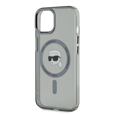 Karl Lagerfeld IML Karl Head Metal Frame MagSafe Zadní Kryt