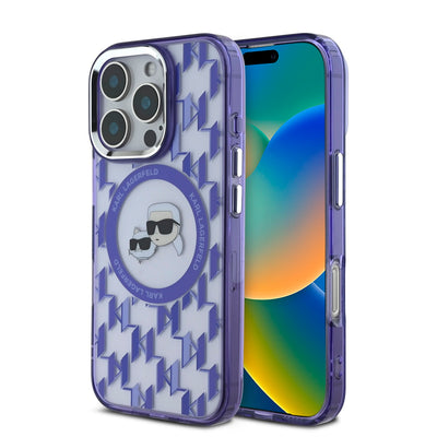 Karl Lagerfeld IML Monogram K&CH Heads MagSafe Zadní Kryt