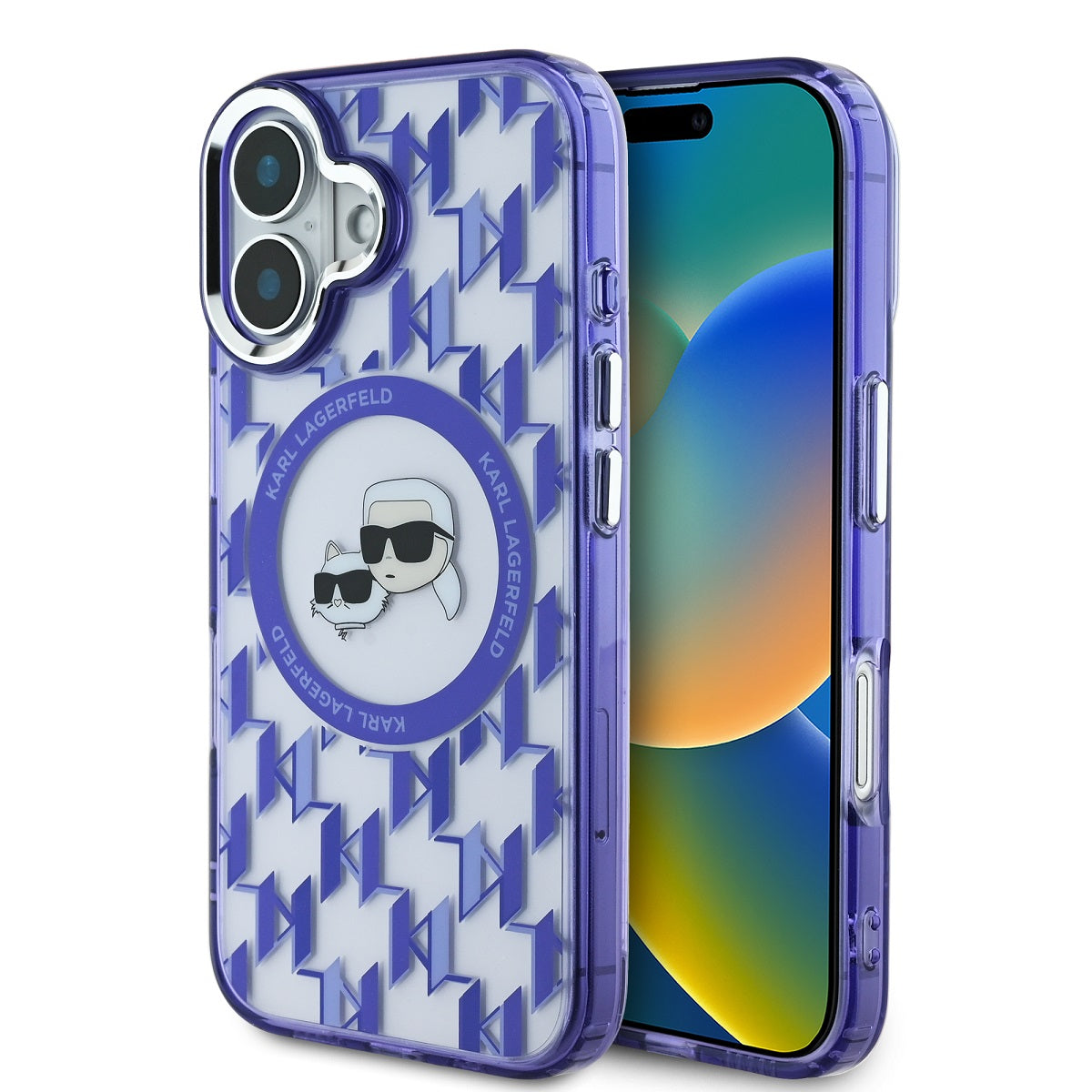 Karl Lagerfeld IML Monogram K&CH Heads MagSafe Zadní Kryt