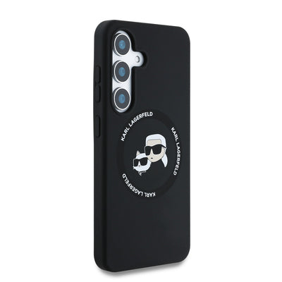 Karl Lagerfeld prémiový silikonový MagSafe kryt na Samsung - K&CH Heads