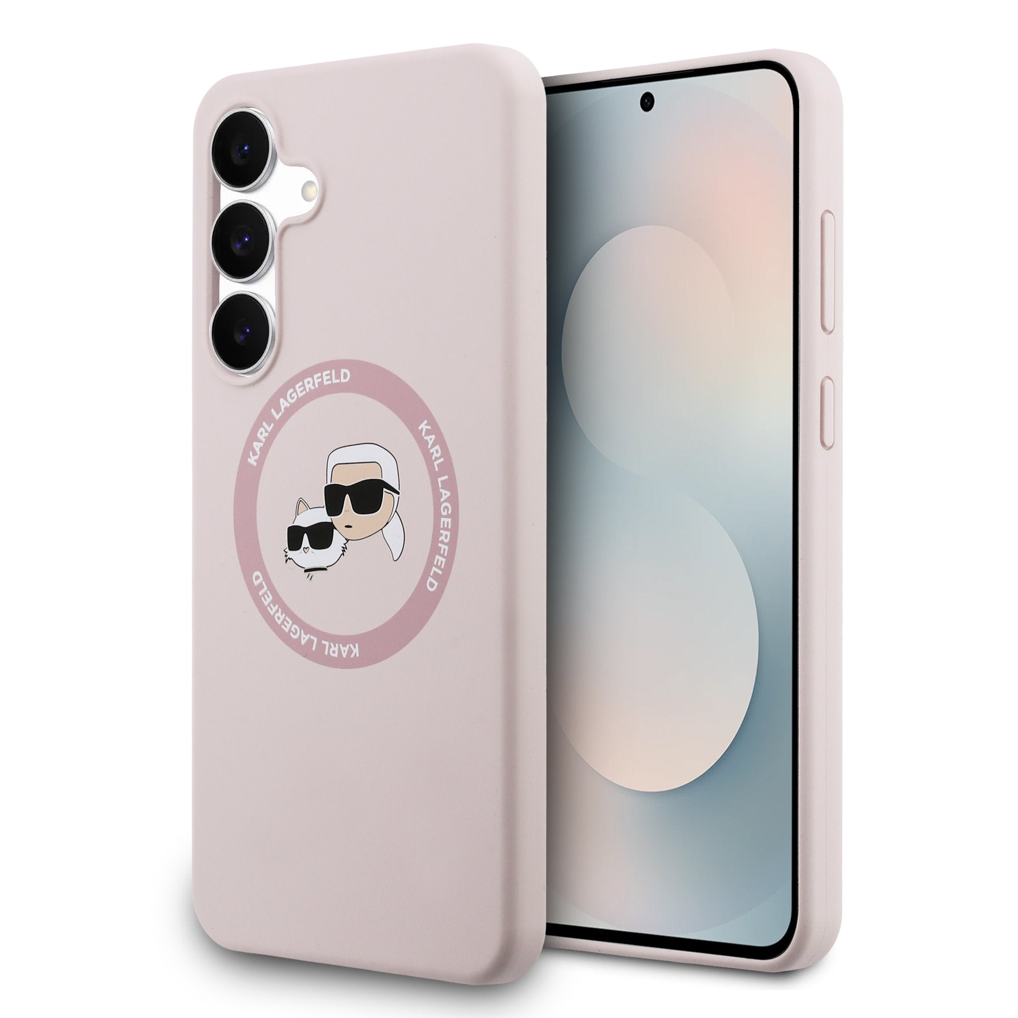 Karl Lagerfeld prémiový silikonový MagSafe kryt na Samsung - K&CH Heads