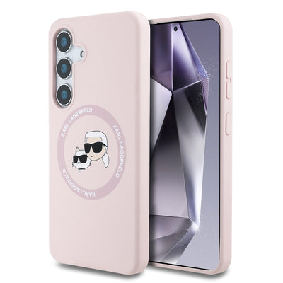 Karl Lagerfeld prémiový silikonový MagSafe kryt na Samsung - K&CH Heads