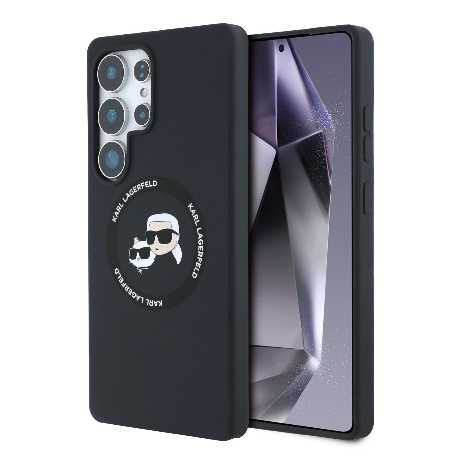 Karl Lagerfeld prémiový silikonový MagSafe kryt na Samsung - K&CH Heads