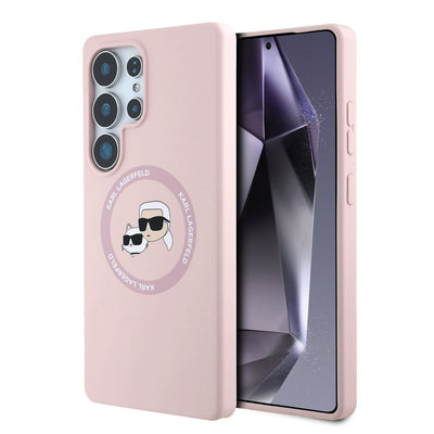 Karl Lagerfeld prémiový silikonový MagSafe kryt na Samsung - K&CH Heads