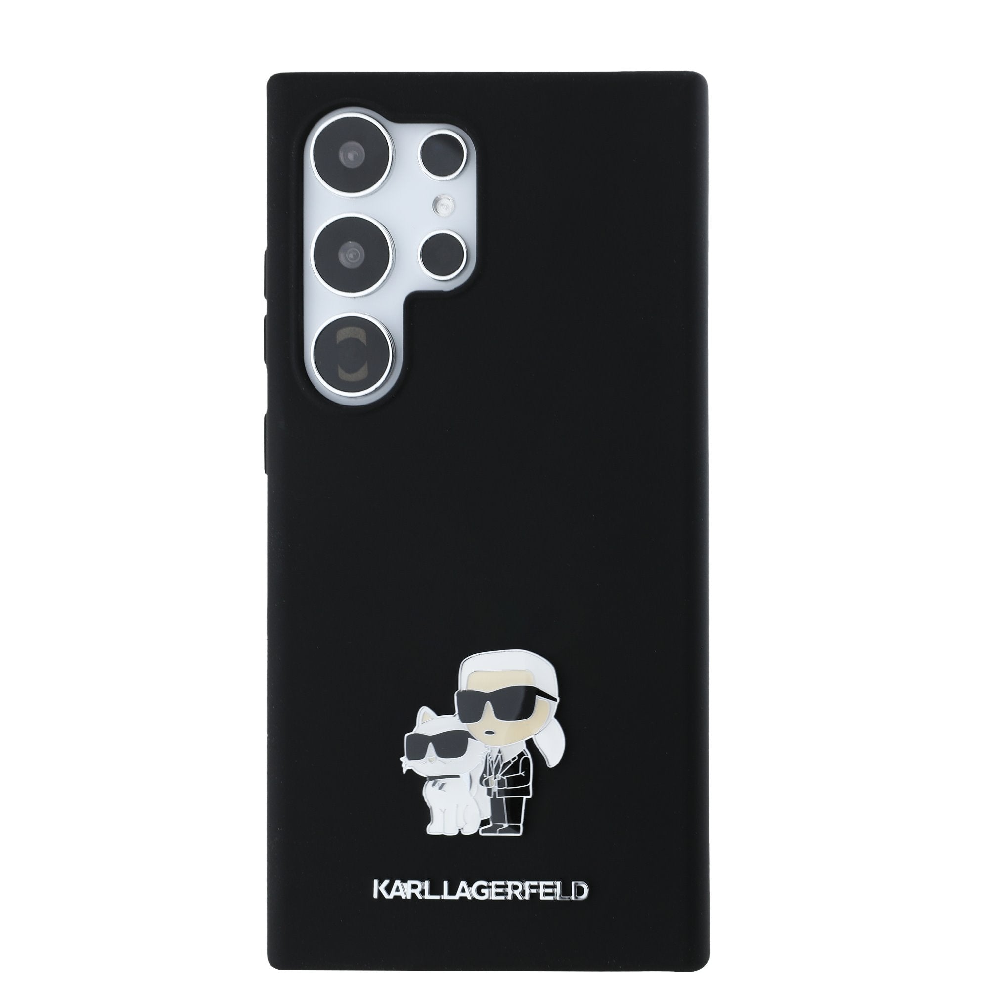 Karl Lagerfeld prémiový silikonový kryt na Samsung - Metal Karl and Choupette