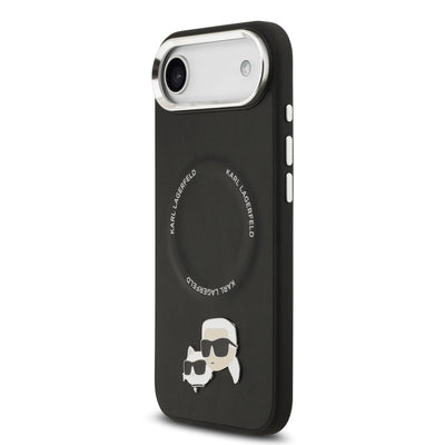 Karl Lagerfeld PU Karl and Choupette Heads Pins MagSafe Zadní Kryt