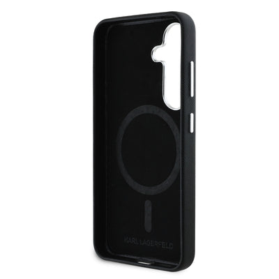 Karl Lagerfeld kožený kryt na Samsung - Saffiano Metal Logo and Frame