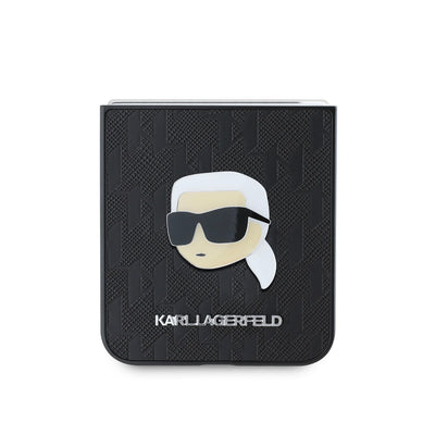 Karl Lagerfeld kožený kryt na Samsung - Saffiano Monogram Karl Head