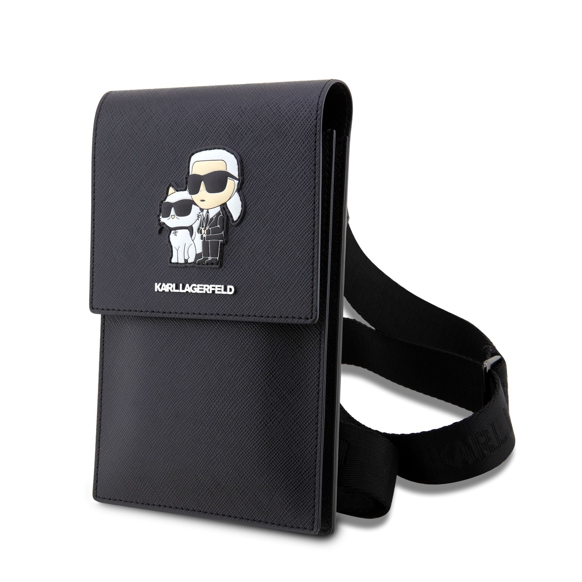 Karl Lagerfeld Saffiano Metal Logo NFT Taška na Telefon