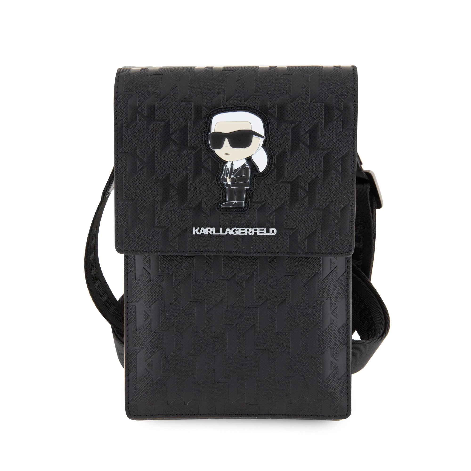 Karl Lagerfeld Saffiano Monogram Ikonik NFT Taška na Telefon - pohled 2