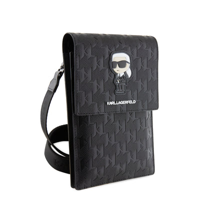 Karl Lagerfeld Saffiano Monogram Ikonik NFT Taška na Telefon - pohled 3