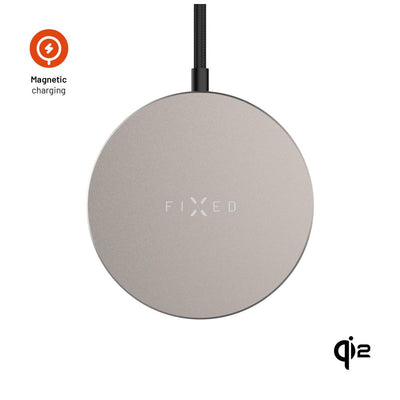 MagSafe bezdrátová nabíječka Qi2 FIXED titanová - pohled 1