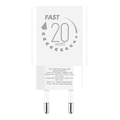 OBAL:ME Cestovní Nabíječka USB-A + USB-C 20W - pohled 2