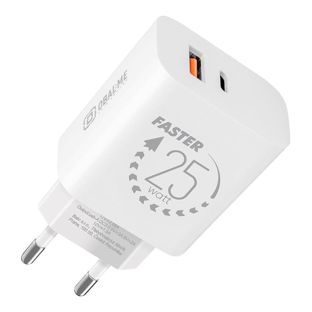 OBAL:ME Cestovní Nabíječka USB-A + USB-C 25W - pohled 5