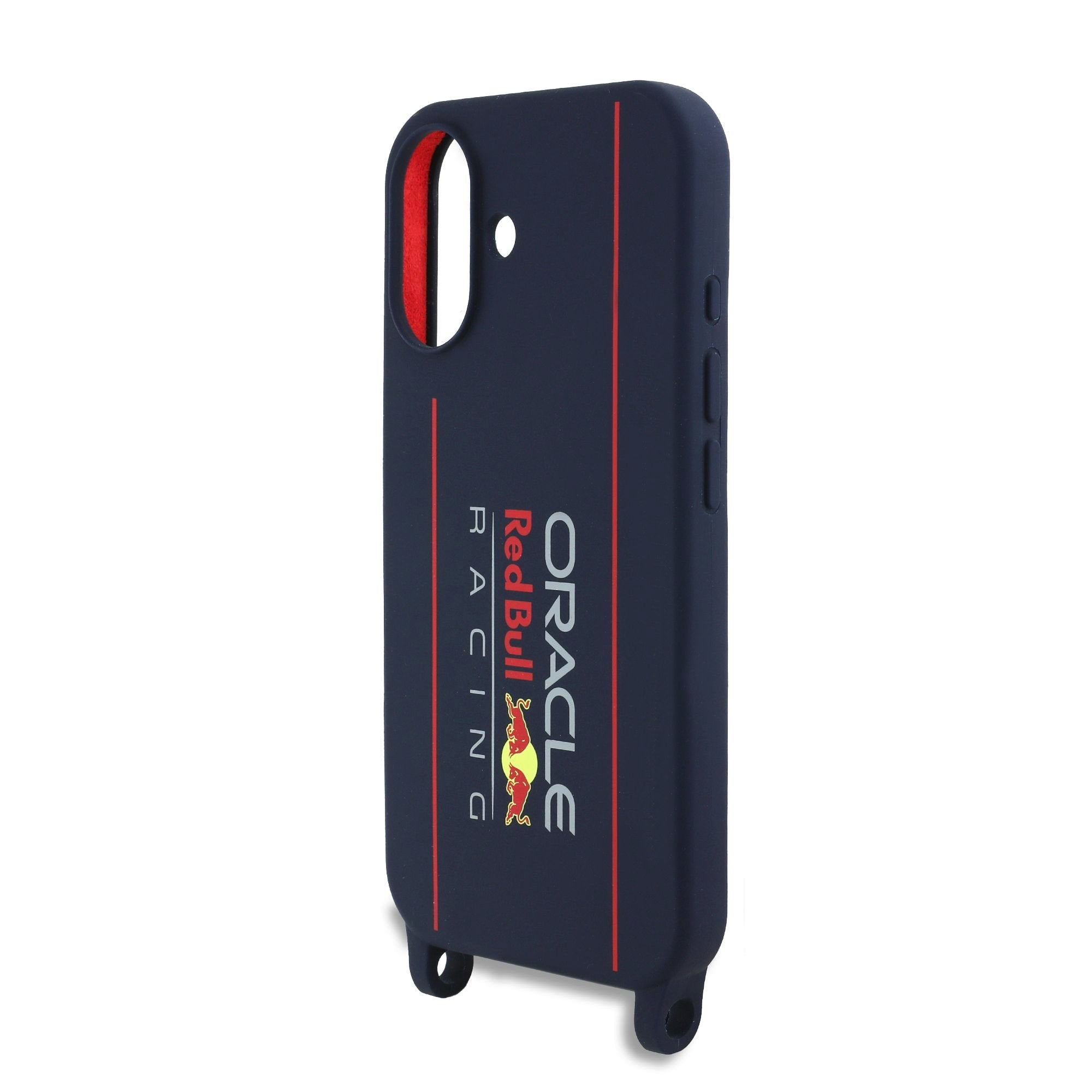 Red Bull MagSafe silikonový kryt na iPhone s crossbody popruhem – Vertical Logo - pohled 3