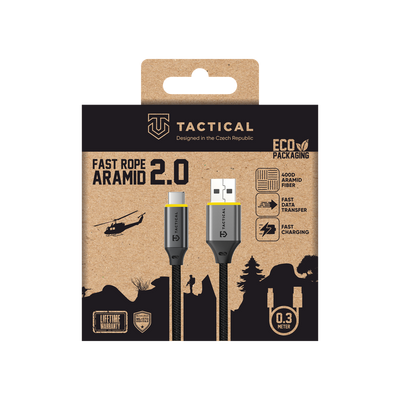 Tactical Fast Rope Aramid 2.0 Cable USB-A na USB-C 100W - pohled 6
