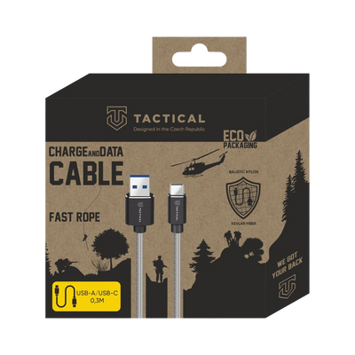 Tactical Fast Rope Aramid Cable USB-A/USB-C