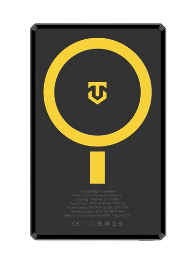 Tactical magnetická powerbanka 5000mAh ultratenká hliníková