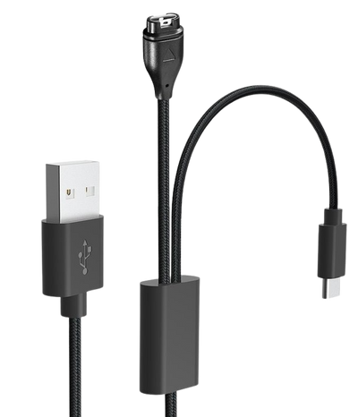 Tactical USB Nabíjecí Kabel 2v1 pro Garmin Fenix 7/8, Tactix 8 + USB-C - pohled 1